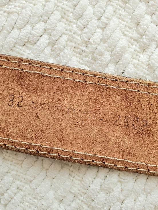 Vintage Tooled Leather Western Floral Belt - Picture 9 of 10